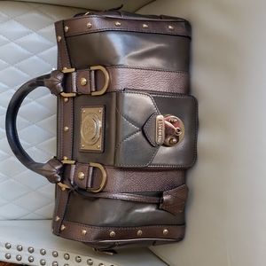 Versace metallic leather Madrona satchel